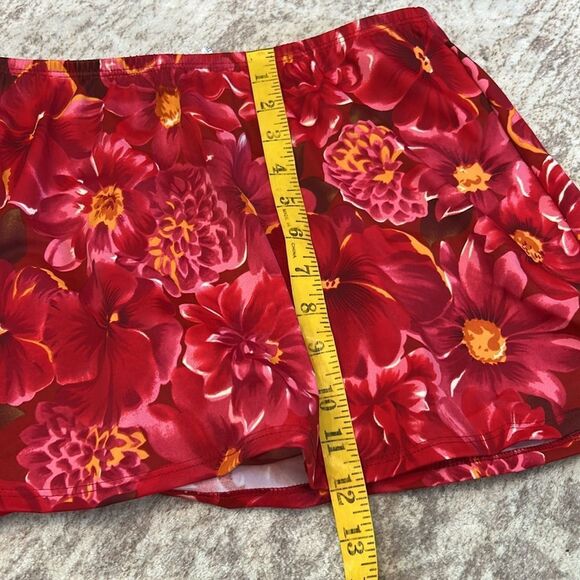 Shape Fx PINK FLORAL SKIRTED Swim Skirt Swimsuit Bottoms size 10 - Picture 5 of 5